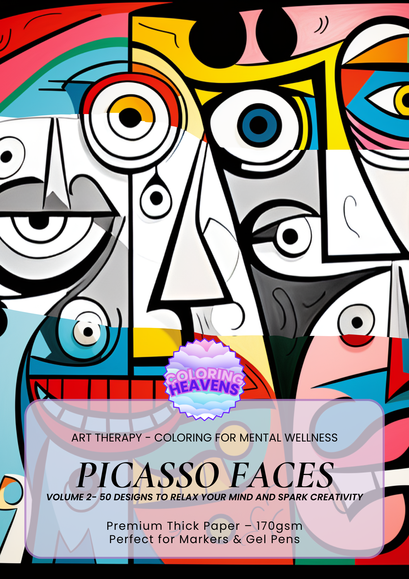 Coffret de 4 livres sur les visages de Picasso