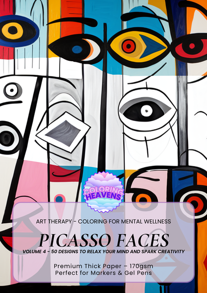 Coffret de 4 livres sur les visages de Picasso