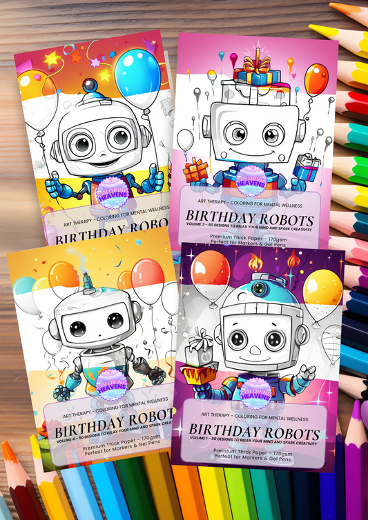 Coffret Robots d'Anniversaire (4 Livres)